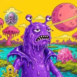 Oozlings #2224, Slug · Turquoise Swamp