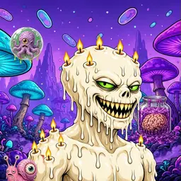 Oozlings #2225, Candle Wax · Fungus Forest