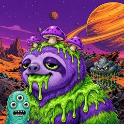 Oozlings #2230, Slime Sloth · Ship Junkyard