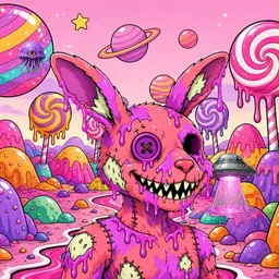 Oozlings #2245, Mutated Zombie Bunny · Candy Planet