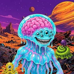 Oozlings #2247, Jellyfish Brain · Ship Junkyard