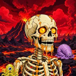 Oozlings #2248, Skull · Lava Fields