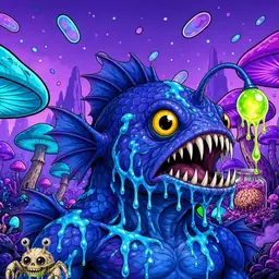 Oozlings #2253, Anglerfish · Fungus Forest