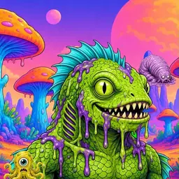 Oozlings #2266, Swamp Fish · Mushroom Desert