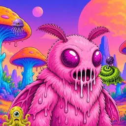 Oozlings #2294, Mutant Moth · Mushroom Desert