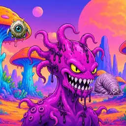 Oozlings #2298, Squid · Mushroom Desert