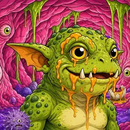 Oozlings #23, Toad Goblin · Flesh Cave