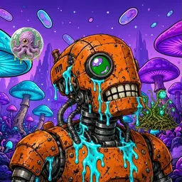 Oozlings #2301, Rusty Robot · Fungus Forest