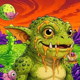 Oozlings #2304, Toad Goblin · Acid Lake