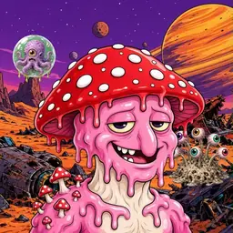 Oozlings #2307, Mushroom Head · Ship Junkyard