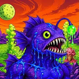Oozlings #2308, Mutated Anglerfish · Acid Lake
