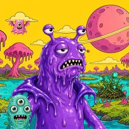 Oozlings #2313, Slug · Turquoise Swamp