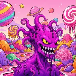 Oozlings #2314, Squid · Candy Planet