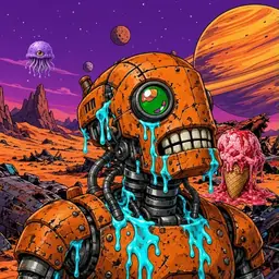 Oozlings #2317, Rusty Robot · Ship Junkyard