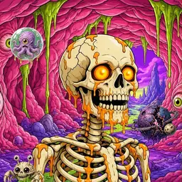 Oozlings #2326, Skull · Flesh Cave