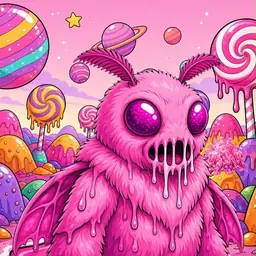 Oozlings #2328, Mutant Moth · Candy Planet