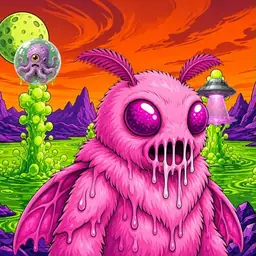 Oozlings #233, Mutant Moth · Acid Lake