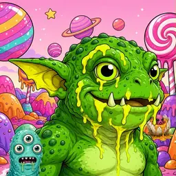 Oozlings #2337, Mutated Toad Goblin · Candy Planet