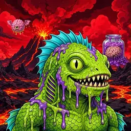 Oozlings #2340, Swamp Fish · Lava Fields
