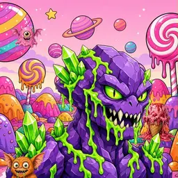Oozlings #2346, Crystal Rock · Candy Planet
