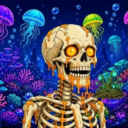 Oozlings #235, Skull · Glow Reef