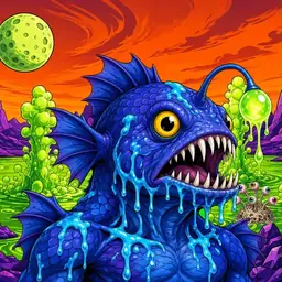 Oozlings #2350, Anglerfish · Acid Lake