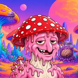 Oozlings #2352, Mushroom Head · Mushroom Desert