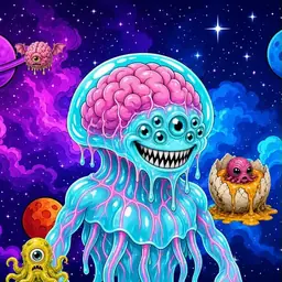Oozlings #2354, Jellyfish Brain · Void Nebula