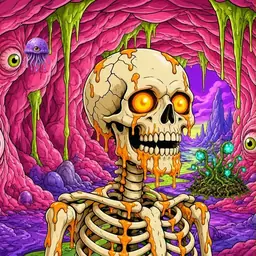 Oozlings #2362, Skull · Flesh Cave