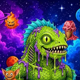 Oozlings #2372, Swamp Fish · Void Nebula