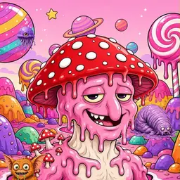 Oozlings #239, Mushroom Head · Candy Planet
