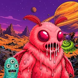 Oozlings #2390, Mutated Mutant Moth · Ship Junkyard