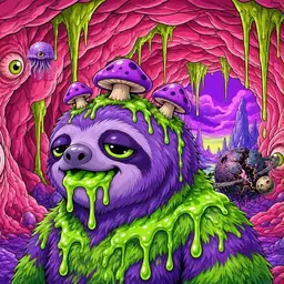 Oozlings #2391, Slime Sloth · Flesh Cave