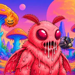 Oozlings #2392, Mutated Mutant Moth · Mushroom Desert