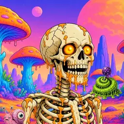 Oozlings #2393, Skull · Mushroom Desert