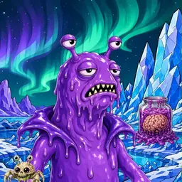 Oozlings #2396, Slug · Aurora Ice