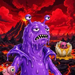 Oozlings #2399, Slug · Lava Fields