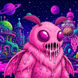 Oozlings #2400, Mutant Moth · Neon City