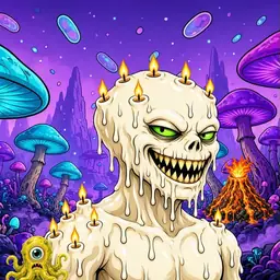 Oozlings #2405, Candle Wax · Fungus Forest