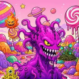 Oozlings #2406, Squid · Candy Planet