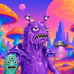 Oozlings #2408, Slug · Mushroom Desert
