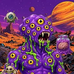 Oozlings #2412, Eyeball Cluster · Ship Junkyard