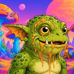Oozlings #2419, Toad Goblin · Mushroom Desert