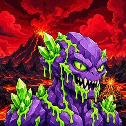 Oozlings #242, Crystal Rock · Lava Fields