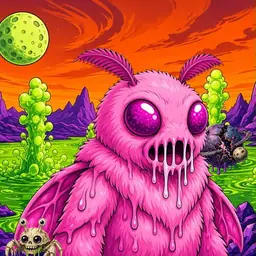 Oozlings #2421, Mutant Moth · Acid Lake