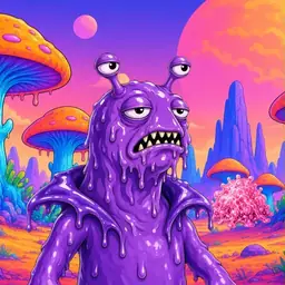Oozlings #2422, Slug · Mushroom Desert
