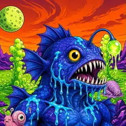 Oozlings #2424, Anglerfish · Acid Lake