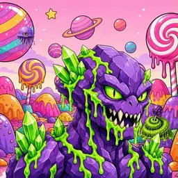 Oozlings #243, Crystal Rock · Candy Planet