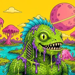 Oozlings #2431, Swamp Fish · Turquoise Swamp