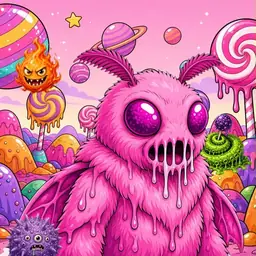 Oozlings #2444, Mutant Moth · Candy Planet